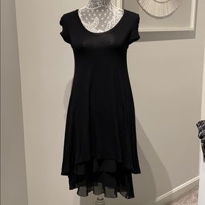 Scoop Neck Tiered Little Black Dress
